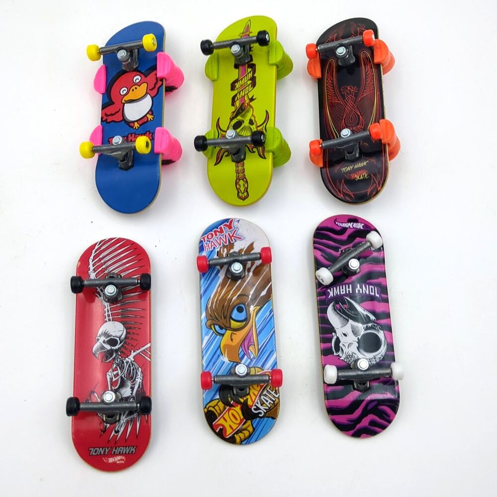 Tony Hawk Skateboard Mixed LOT of 6 Hot Wheels Others Parts Shoes Finger Boards